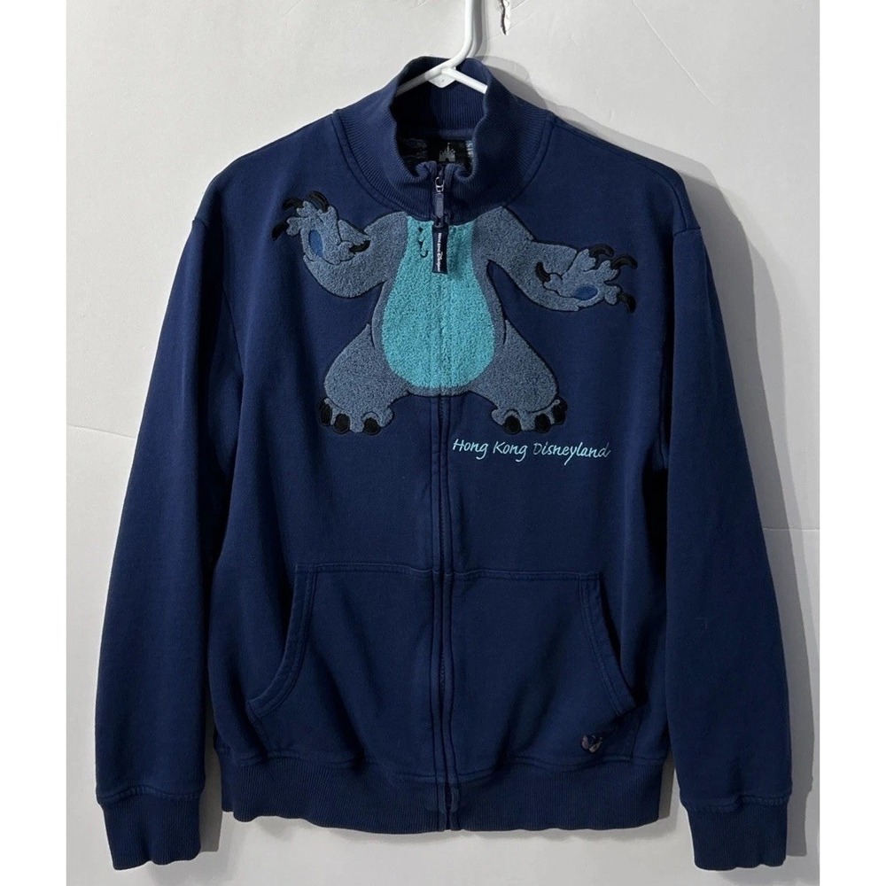 RARE Women's DISNEY HONG KONG 2 Sided Stitch Women's Full Zip Sweatshirt Large